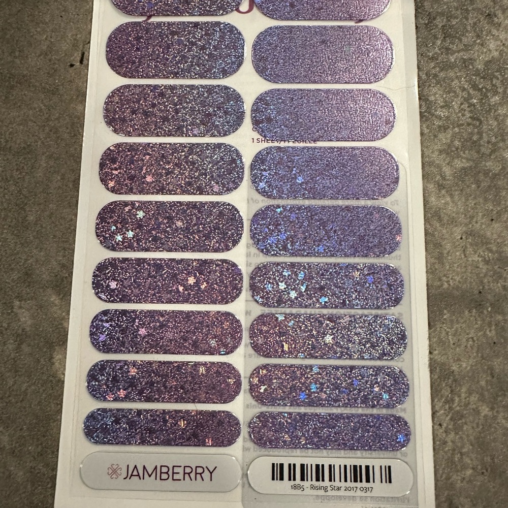 NTW Jamberry Nail Wraps Rising Star (glitter)